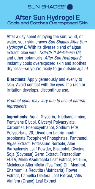 Sun Shades® After Sun Hydrogel E Moisturizing Relief
