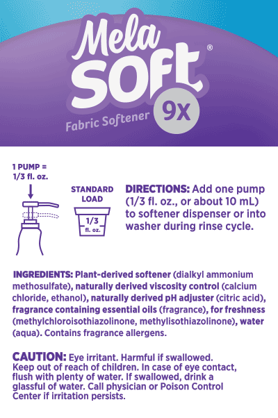 MelaSoft® 9x Liquid Fabric Softener: Clean Cotton 96 Loads