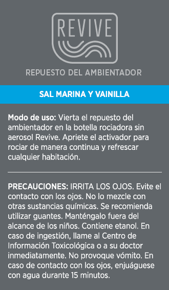 Repuesto para el ambientador Revive: Sal marina y vainilla
