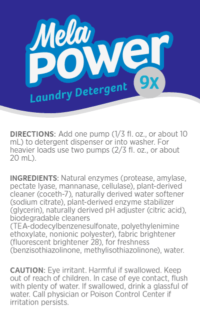 MelaPower® 9x Detergent: Scent Free 96 Loads