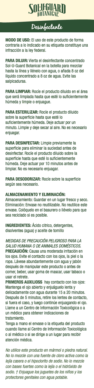 Desinfectante Sol-U-Guard Botanical®