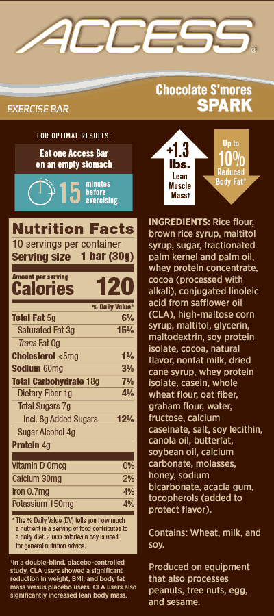 Access® Exercise Bars: Chocolate S’mores Spark
