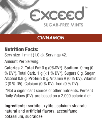 Exceed® Mints: Cinnamon