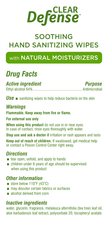 Clear Defense® Hand Sanitizing Wipes