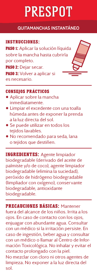 Quitamanchas instantáneo PreSpot