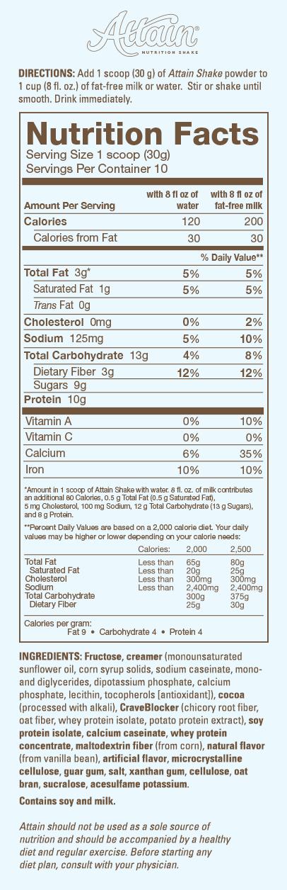 Attain® with CraveBlocker® Shake: Milk Chocolate