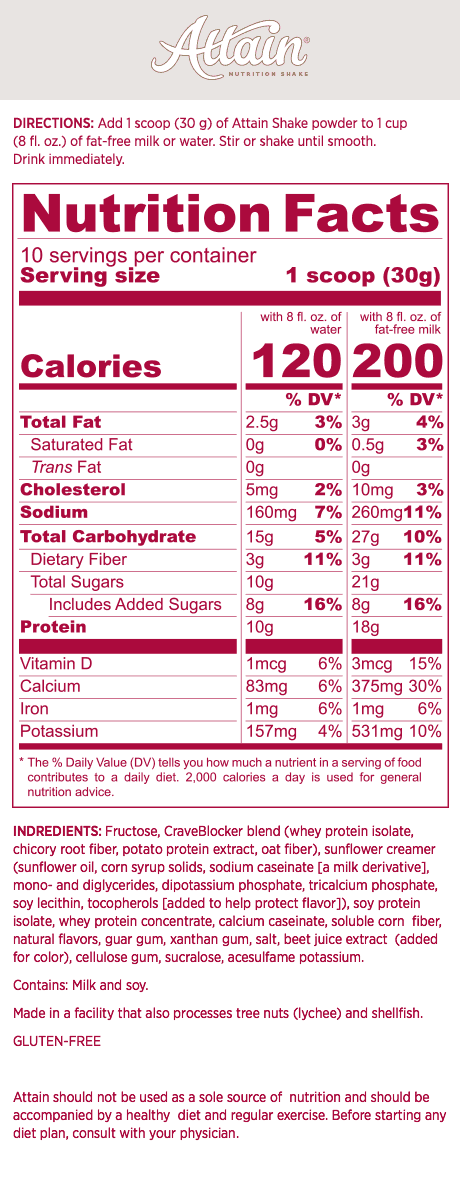 Attain® with CraveBlocker® Shake: Strawberry