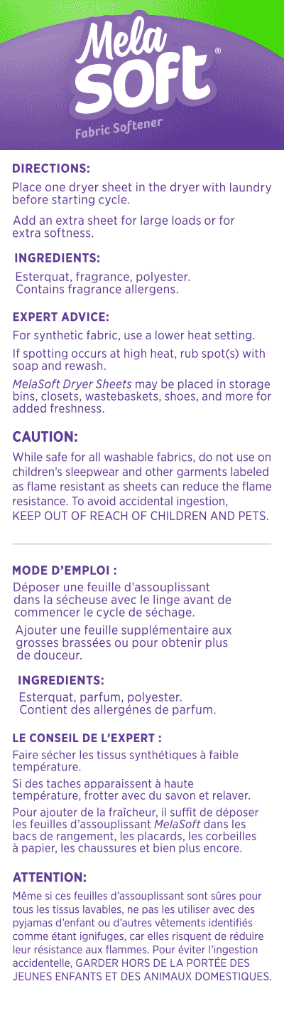 MelaSoft® Dryer Sheets: Spring Breeze