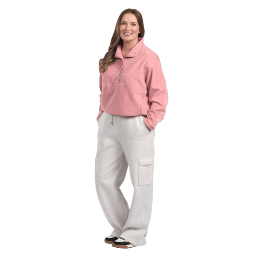 Lyla Quilted Quarter Button Pullover main image 1