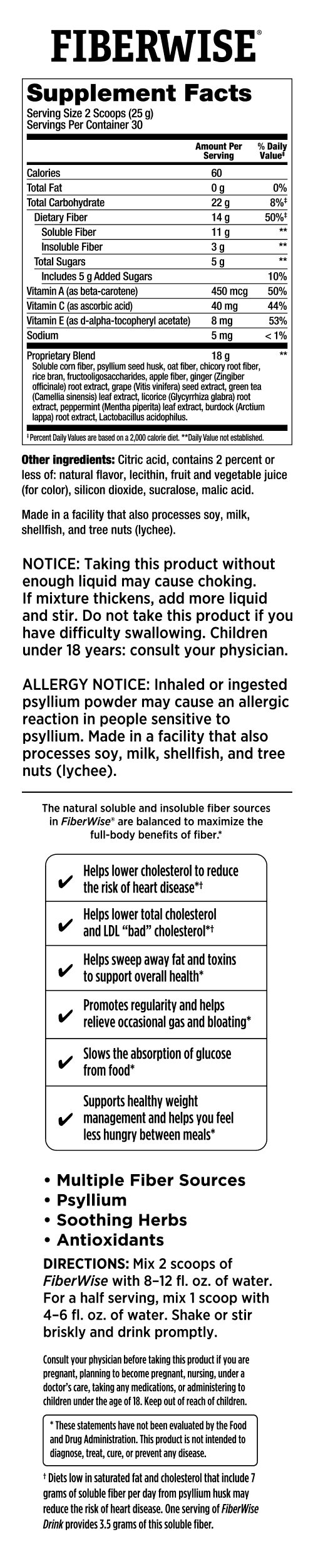 FiberWise Drink: Orange