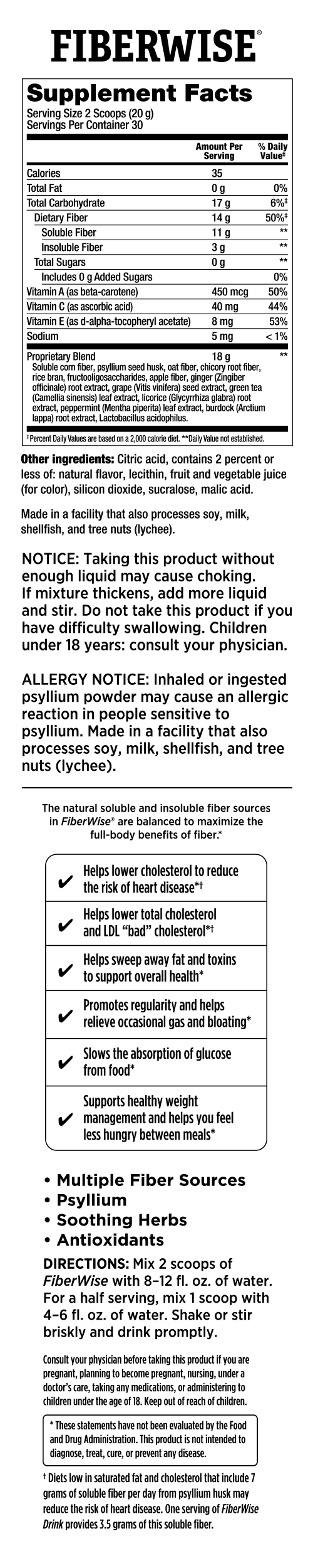 Fiberwise Drink: Orange Sugar-Free