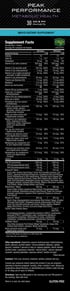 Peak Performance Metabolic Pack: Men