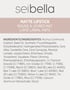 Sei Bella Matte Lipstick: Critic