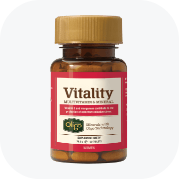 Bottle of Vitality Multivitamin & Mineral.