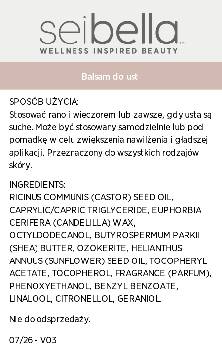 Sei Bella LIp Treatment