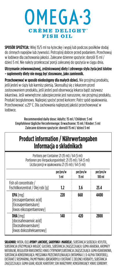 Vitality Omega-3 Créme Delight - Brzoskwinia i mango