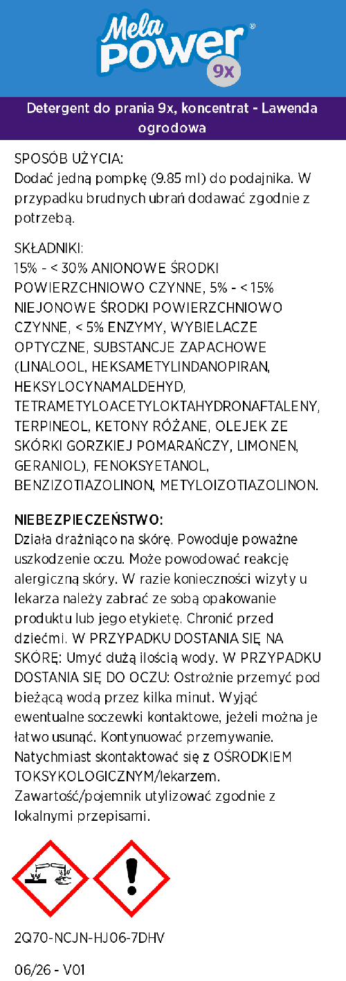 MelaPower® Detergent do prania 9x skoncentrowany - Lawenda ogrodowa