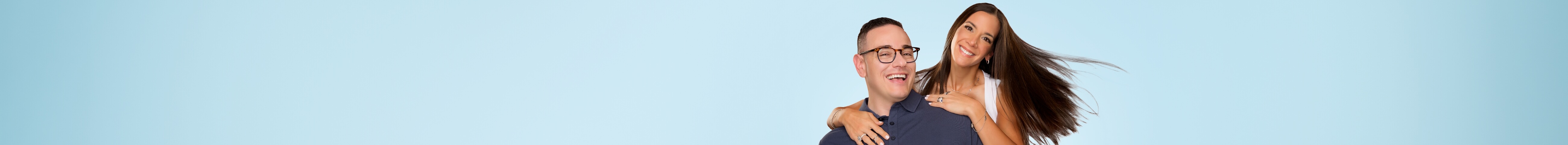 Man and woman smiling