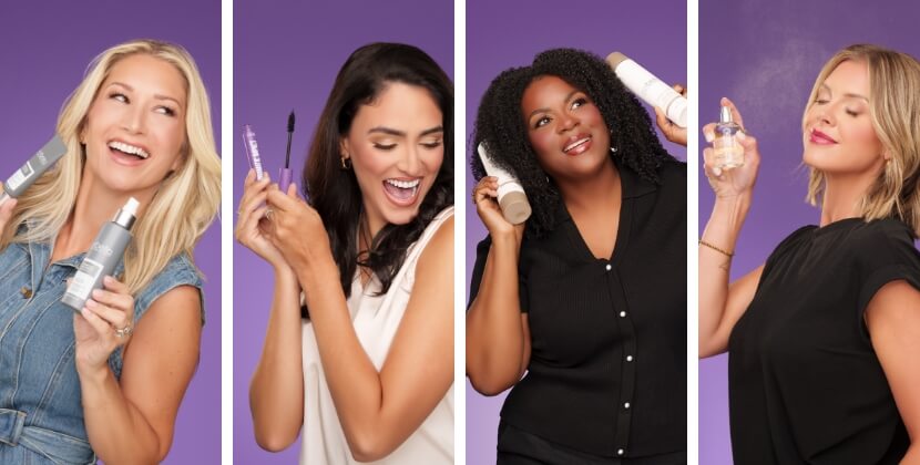 Woman with Sei Bella products